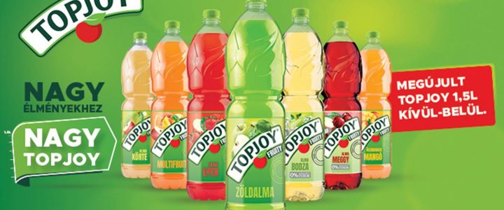 Megújult a Topjoy 1,5L – új csomagolás, új ízek Megújult a Topjoy 1,5L – új csomagolás, új ízek
